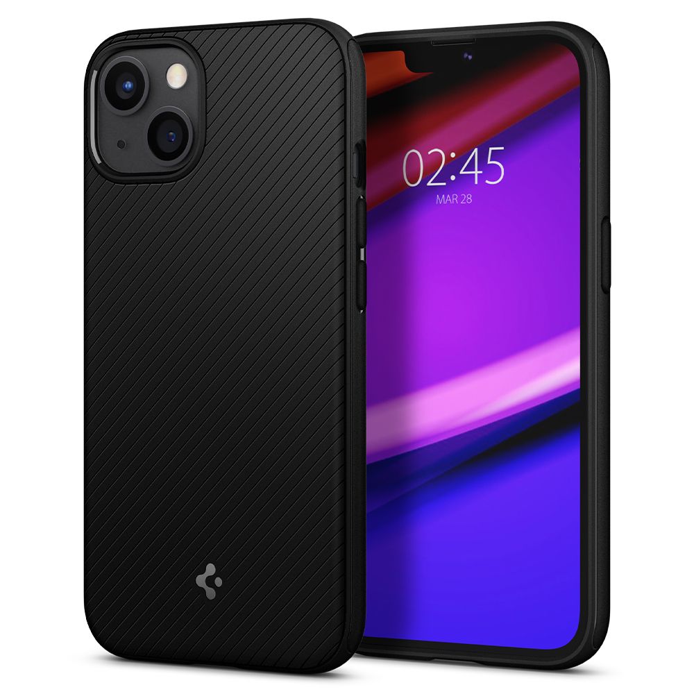 „Spigen Mag Armor“ dėklas su „MagSafe“ technologija, skirtas „iPhone 13“ – matinės juodos spalvos