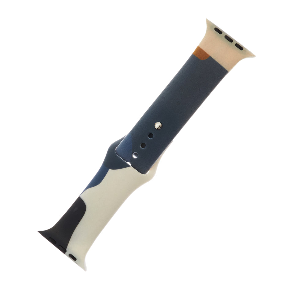 Strap Moro Band for Apple Watch Ultra / 9 / 8 / 7 / 6 / SE / 5 / 4 / 3 / 2 (49mm / 45mm / 44mm / 42mm) Silicone Strap Watch Bracelet Pattern 4