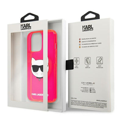 Karl Lagerfeld KLHCP13XCHTRP iPhone 13 Pro Max 6.7" pink/pink hardcase Glitter Choupette Fluo
