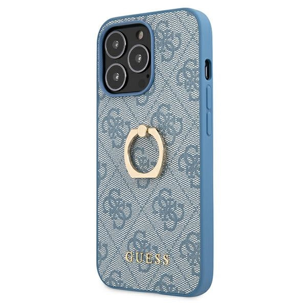 Guess GUHCP13X4GMRBL iPhone 13 Pro Max 6,7" niebieski/blue hardcase 4G with ring stand