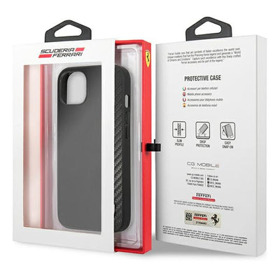Ferrari FESAXHCP13SBK iPhone 13 mini 5.4" black/black hardcase On Track Carbon Stripe