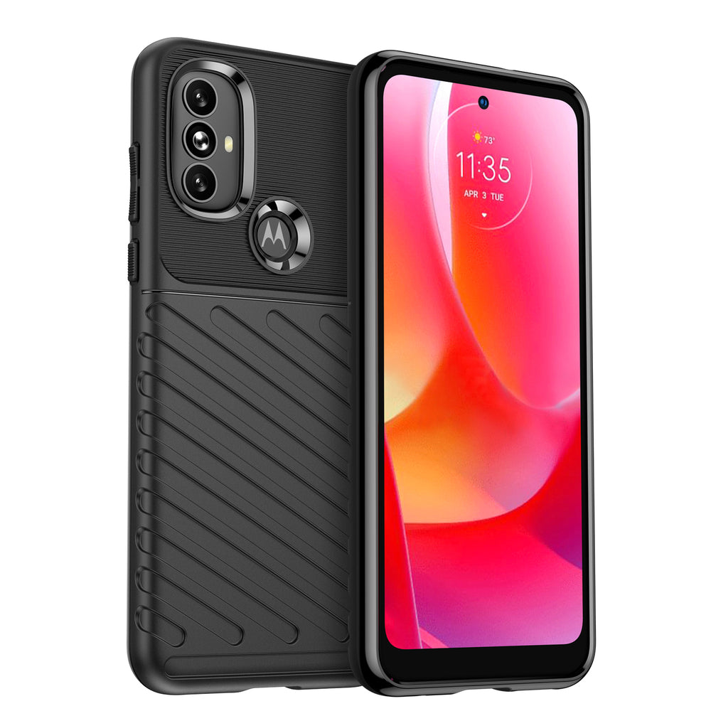 „Thunder Case“ lankstus šarvuotas dėklas, skirtas „Motorola Moto G Power 2022“, juodas