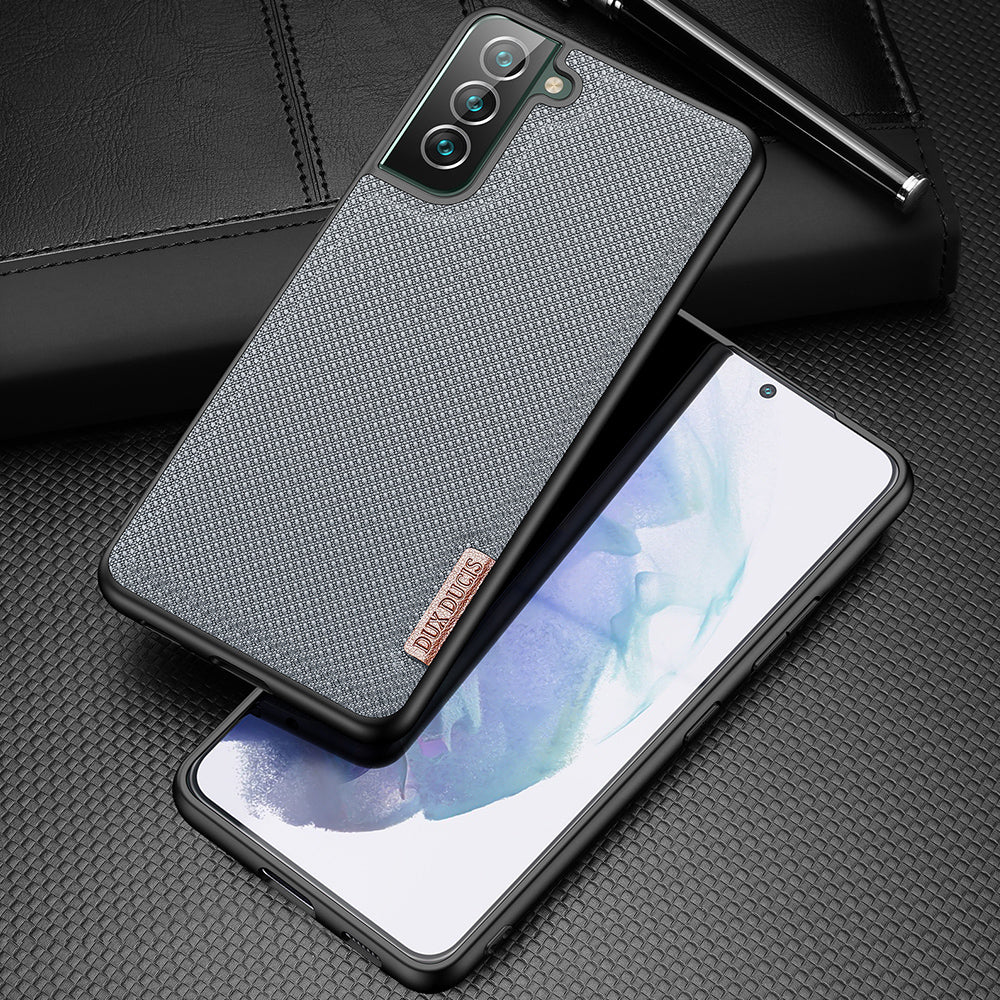 „Dux Ducis Fino“ dėklas, pagamintas iš nailono, skirtas „Samsung Galaxy S22+“ (S22 Plus), mėlynas.