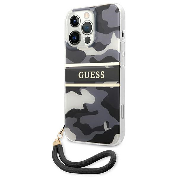 Guess GUHCP13LKCABBK iPhone 13 Pro / 13 6.1" black/black hardcase Camo Strap Collection