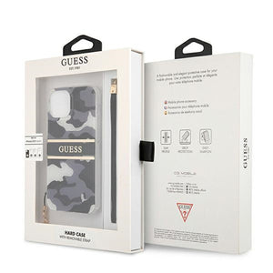 Guess GUHCP13MKCABBK iPhone 13 6.1" black/black hardcase Camo Strap Collection