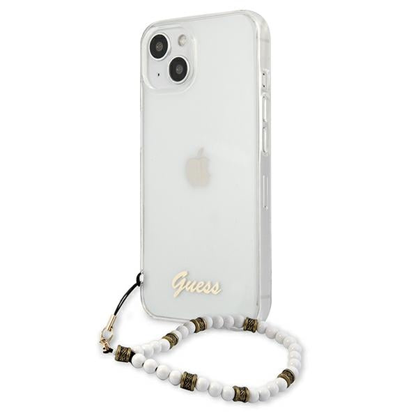 Guess GUHCP13MKPSWH iPhone 13 6.1" Transparent hardcase White Pearl