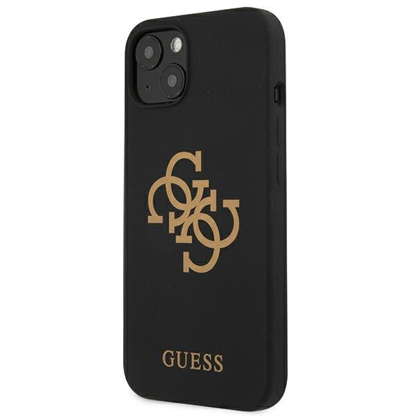 Guess Silicone 4G Logo Case for iPhone 13 - Black