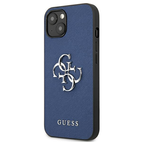 Guess GUHCP13SSA4GSBL iPhone 13 mini 5.4" blue/blue hardcase Saffiano 4G Metal Logo
