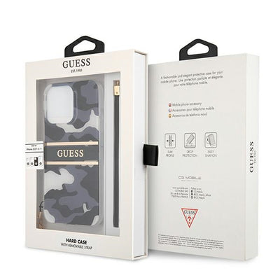 Guess GUHCP13XKCABBK iPhone 13 Pro Max 6.7" black/black hardcase Camo Strap Collection