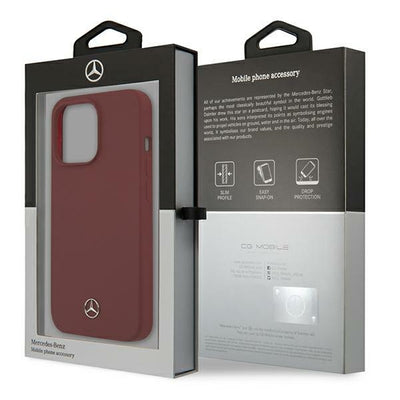 Mercedes Silicone Line Case for iPhone 13 Pro Max - Red