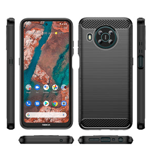 Carbon Case Flexible cover for Nokia X100 black