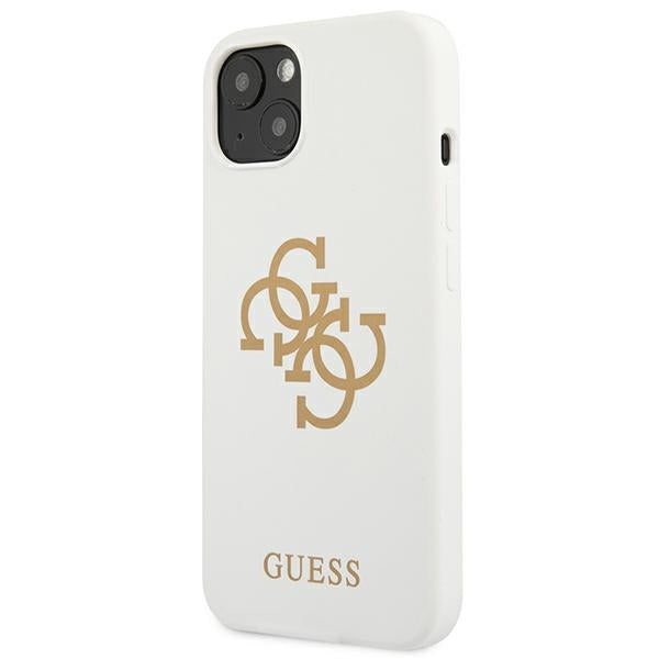 Guess GUHCP13SLS4GGWH iPhone 13 mini 5.4" white/white hard case Silicone 4G Logo