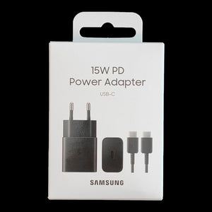Samsung EP-T1510XBEGEU 15W PD USB-C AFC Wall Charger with USB-C Cable - Black
