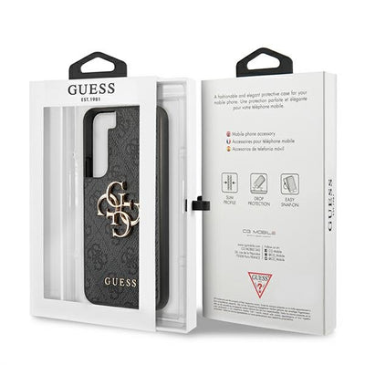 Guess 4G Big Metal Logo Case for Samsung Galaxy S22 - Gray