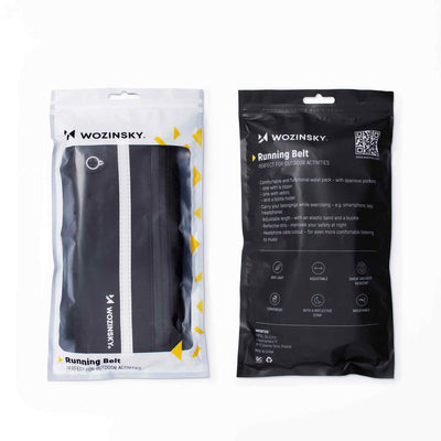 Wozinsky expandable running belt black (WRBBK1)