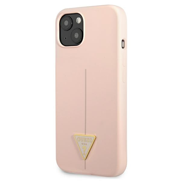 Guess GUHCP13MSLTGP iPhone 13 6.1" pink/pink hardcase Silicone Triangle