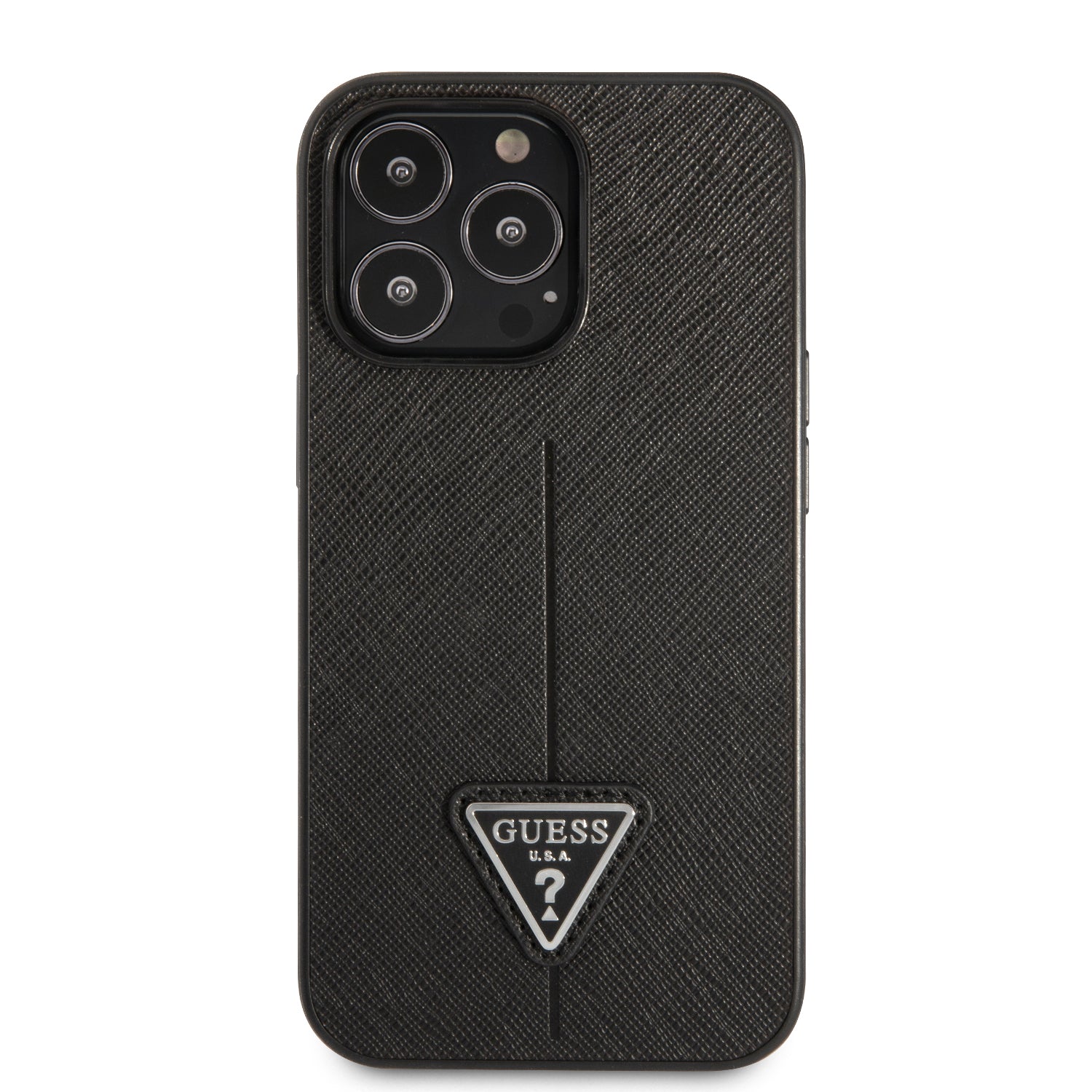 Guess GUHCP14LPSATLK iPhone 14 Pro 6.1" black/black hardcase SaffianoTriangle Logo