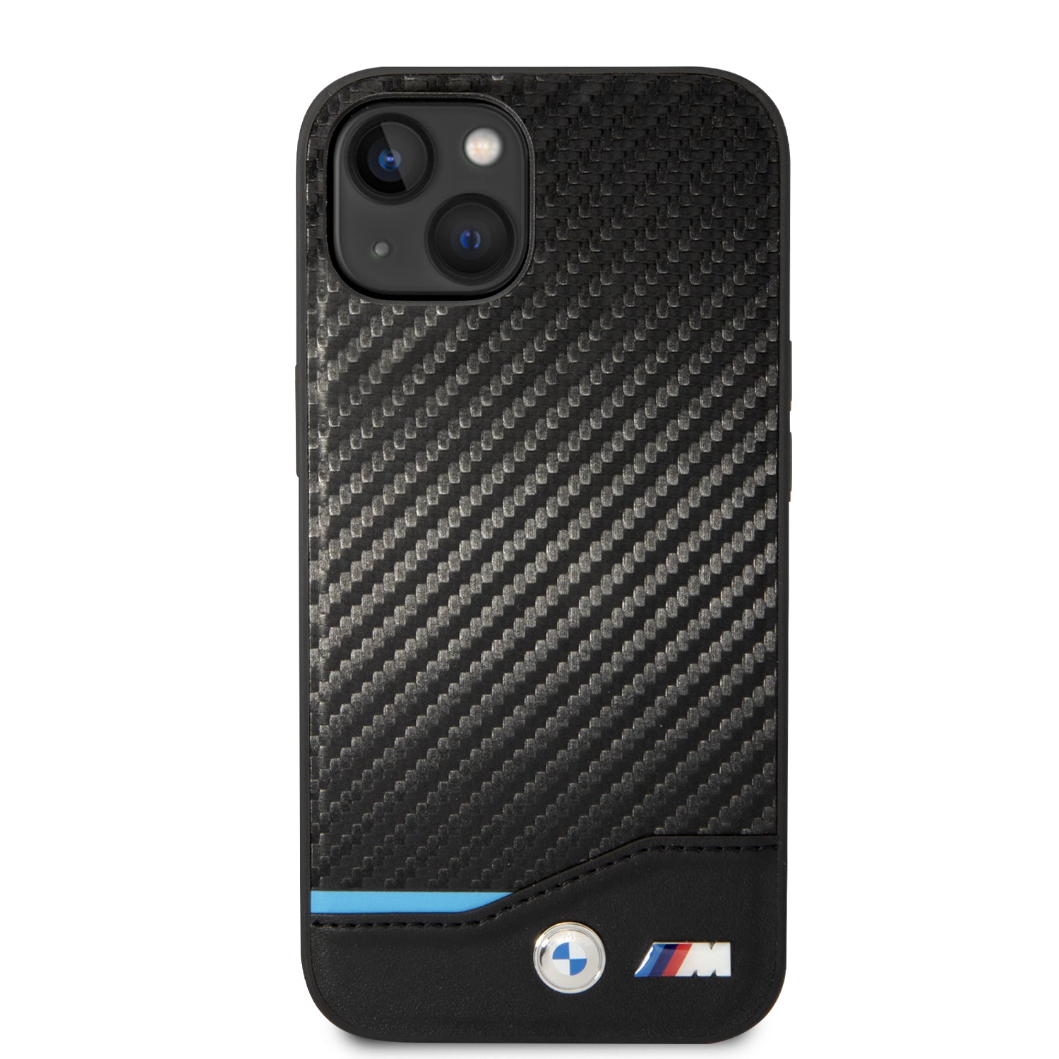 Case BMW BMHCP14M22NBCK iPhone 14 Plus 6.7 "black / black Leather Carbon