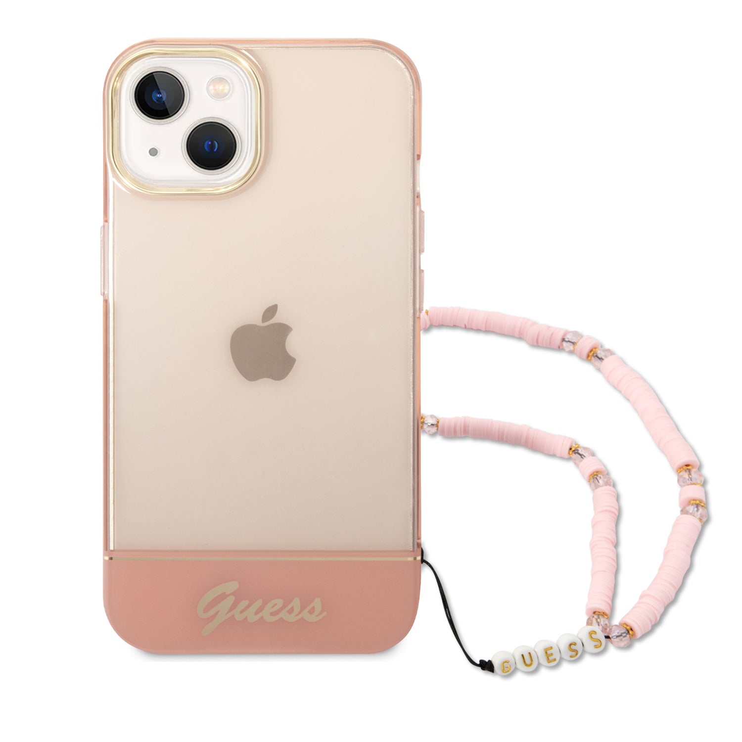 Guess GUHCP14MHGCOHP iPhone 14 Plus 6.7" pink/pink hardcase Translucent Pearl Strap