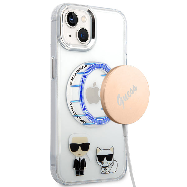 Karl Lagerfeld KLHMP14MHKCT iPhone 14 Plus 6.7 "hardcase transparent / transparent Karl &amp; Choupette Aluminum Magsafe
