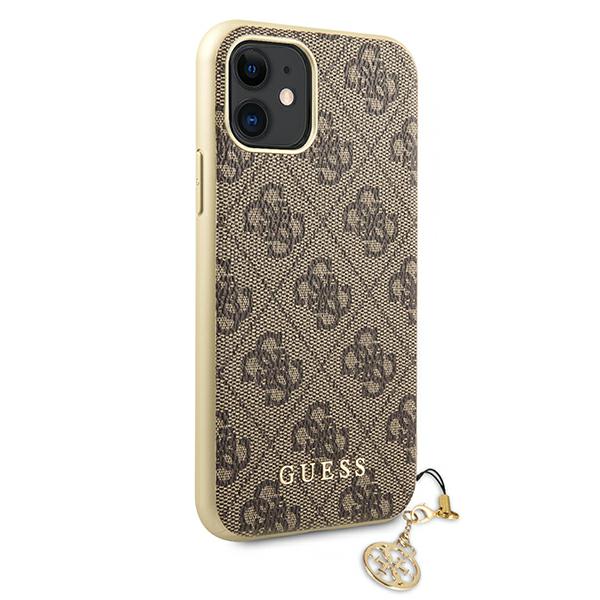 Guess GUHCN61GF4GBR iPhone 11 6.1" / Xr brown/brown hard case 4G Charms Collection