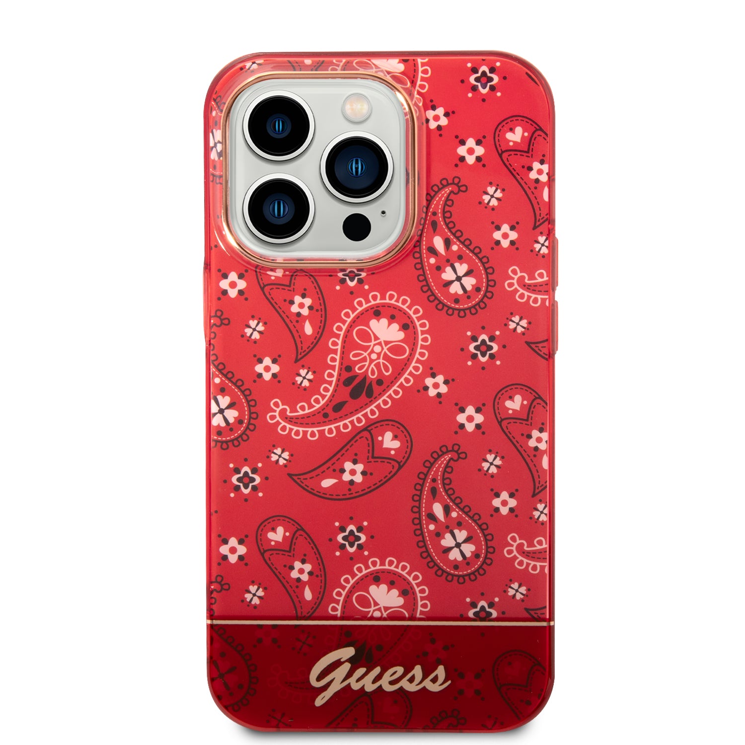 Guess GUHCP14LHGBNHR iPhone 14 Pro 6.1" red/red hardcase Bandana Paisley