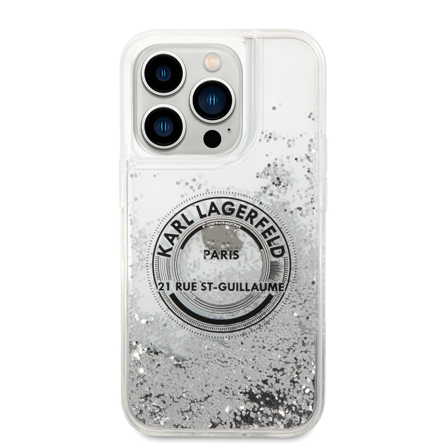 Karl Lagerfeld KLHCP14LLCRSGRS iPhone 14 Pro 6.1 "silver / silver hardcase Liquid Glitter RSG